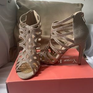 Size 8, Rose Gold heels